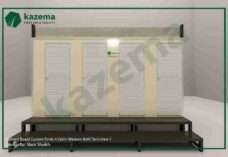 Four Cabin Cement Board – Western Style – Both Tank Portable Toilet