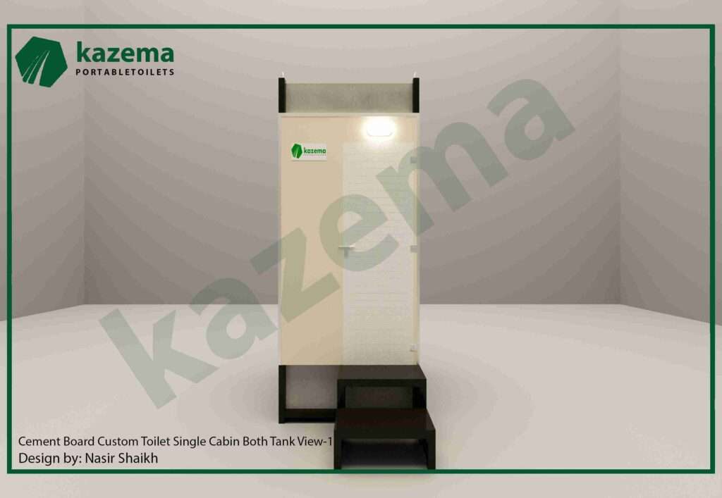 Single Cabin Cement Board Western Both Tank Portable Toilet
