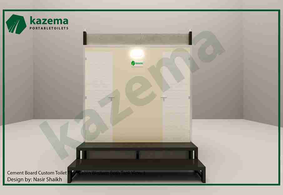 Twin Cabin Cement Board Western Both Tank Portable Toilet