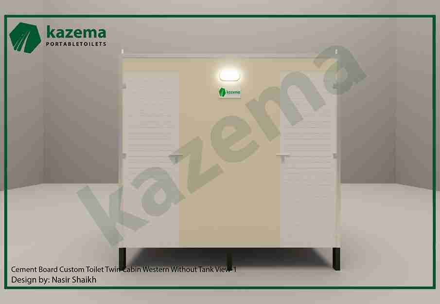 Twin Cabin Cement Board Western Without Tank Portable Toilet