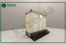 Three Cabin Cement Board with Three Doors – Western Style – Both Tank Portable Toilet