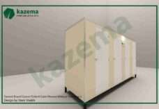 Four Cabin Cement Board – Arabic Style – Both Tank Portable Toilet