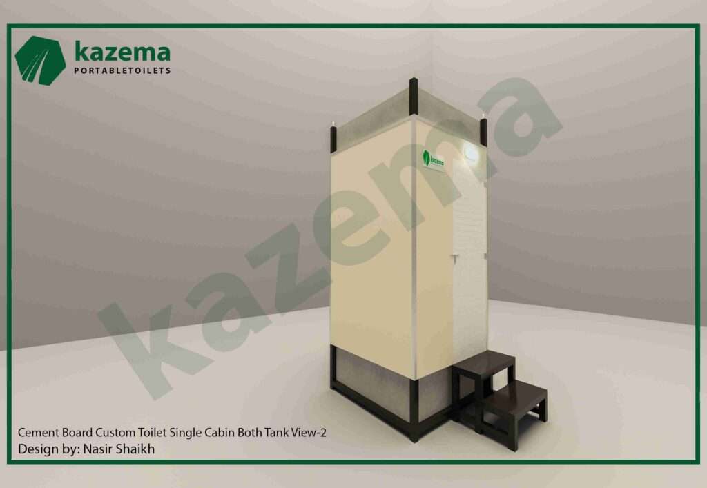 Single Cabin Cement Board Western Both Tank Portable Toilet