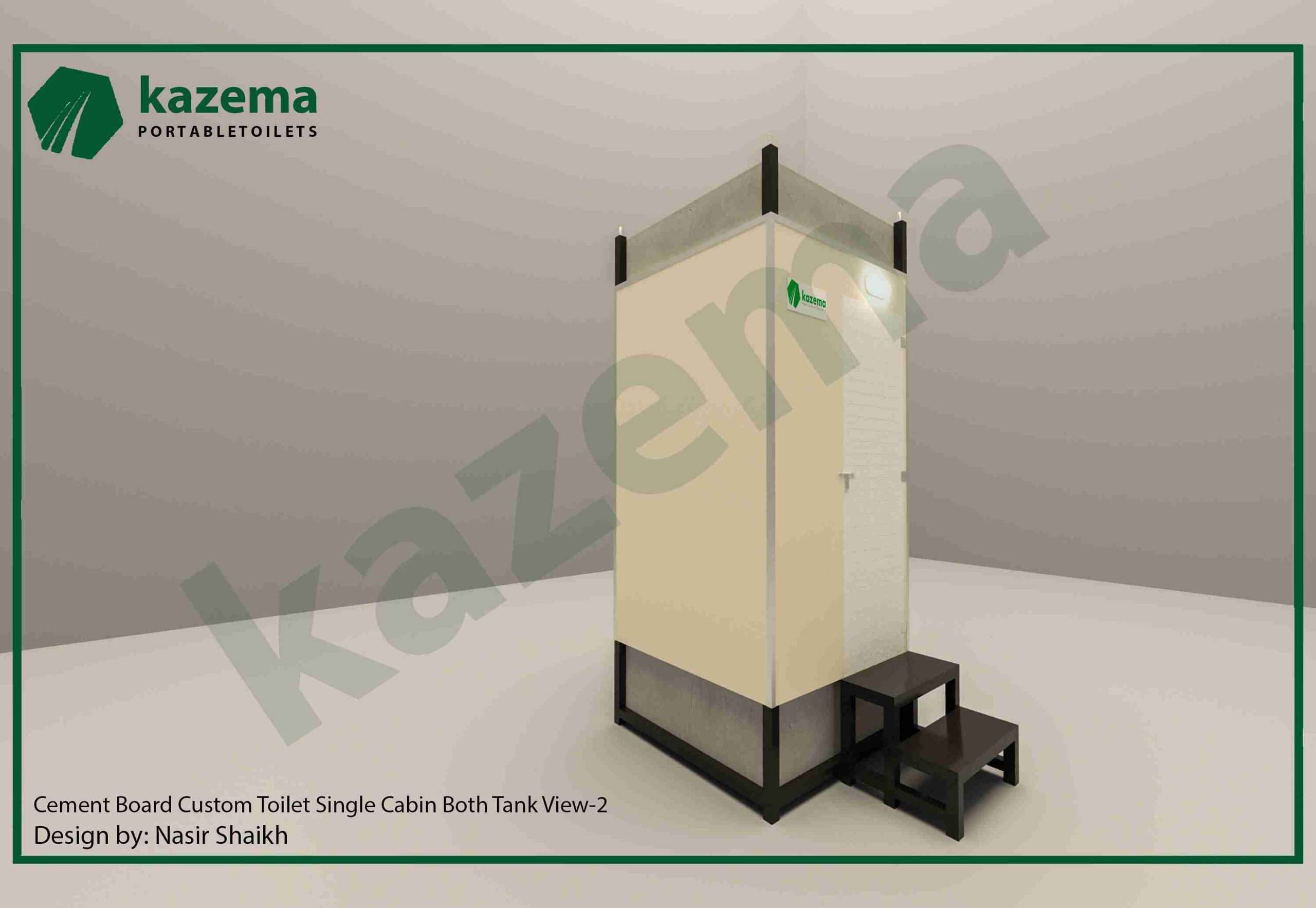 Single Cabin Cement Board Western Both Tank Portable Toilet