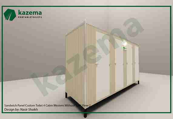 Four Cabin Sandwich Panel – Western Style – Without Tank Portable Toilet
