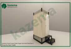 Single Cabin Sandwich Panel Both Tank Portable Toilet