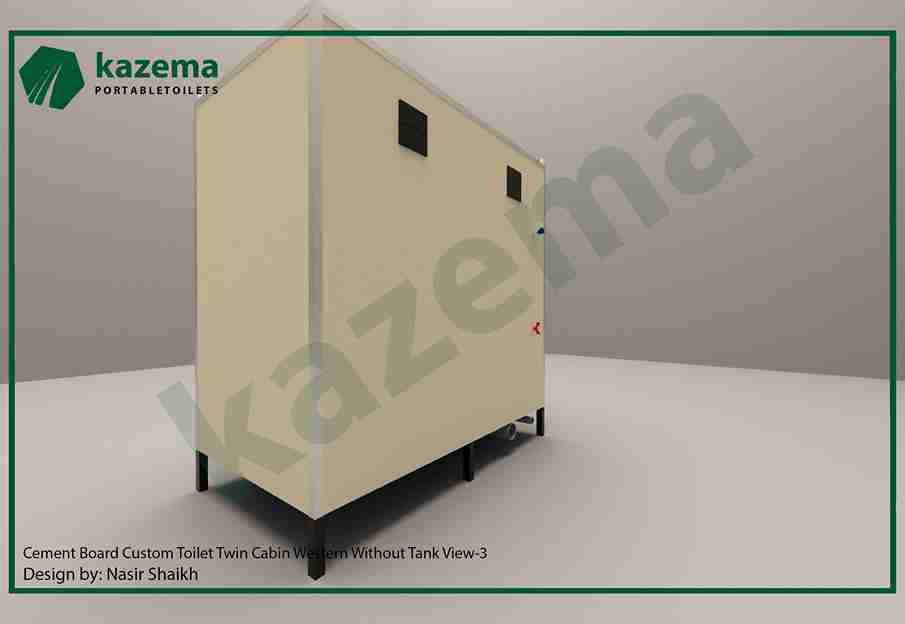 Twin Cabin Cement Board Western Without Tank Portable Toilet