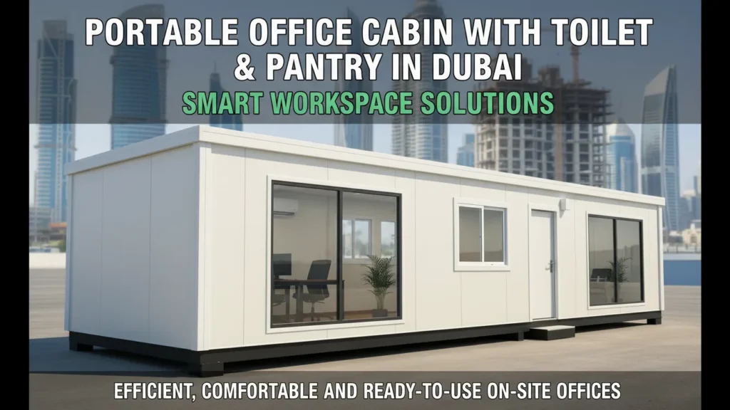 Portable Office Cabin with Toilet & Pantry in Dubai