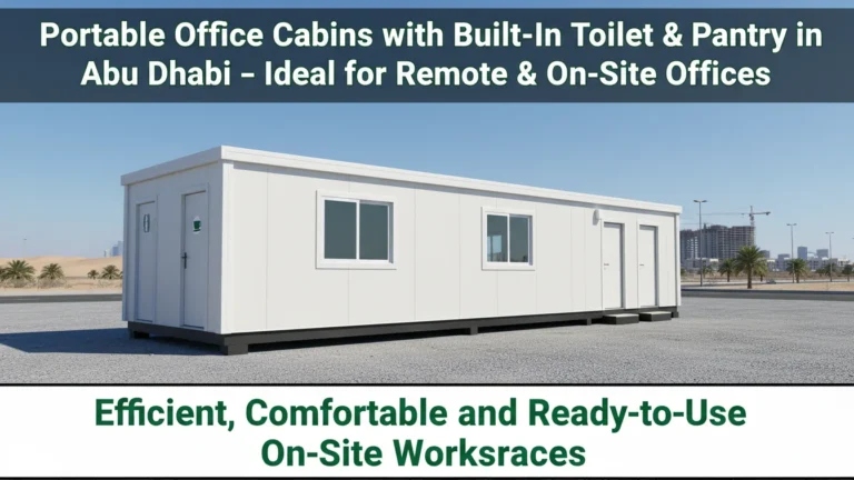 Portable Office Cabins with Built-In Toilet & Pantry in Abu Dhabi