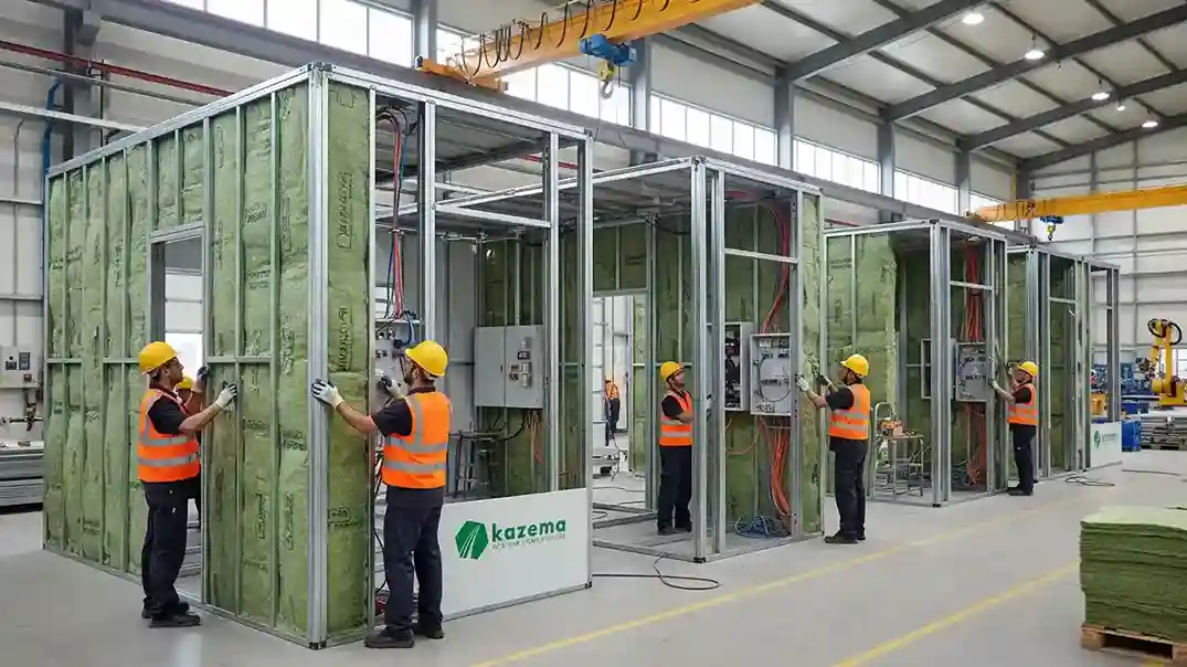 Prefab House work inside company